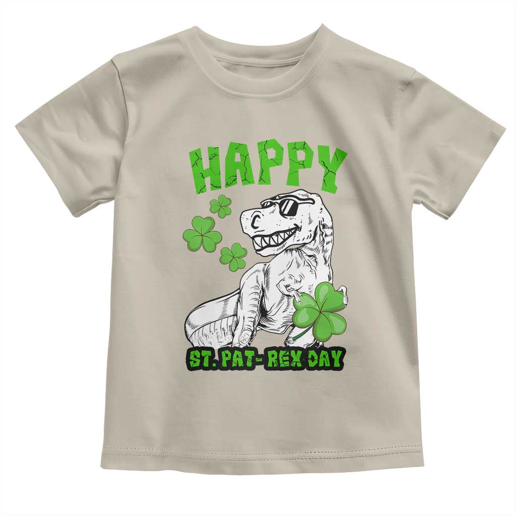 Dinosaur St Patricks Day Toddler T Shirt Irish Boy School Toddler TS10 Sand Print Your Wear