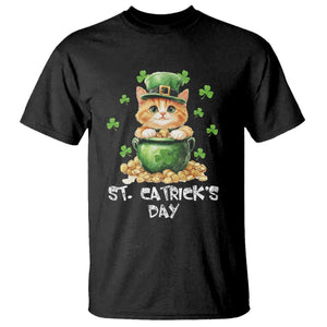 St. Patrick's Day Irish Cat T Shirt Kitty Saint Pattys Lucky Shamrocks TS10 Black Print Your Wear