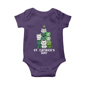 St. Patrick's Day Irish Cat Baby Onesie Cute Cats Saint Pattys TS10 Purple Print Your Wear