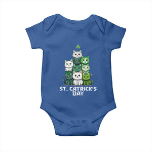 St. Patrick's Day Irish Cat Baby Onesie Cute Cats Saint Pattys TS10 Royal Blue Print Your Wear