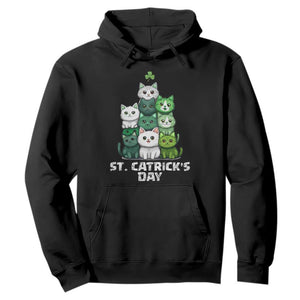St. Patrick's Day Irish Cat Hoodie Cute Cats Saint Pattys TS10 Black Print Your Wear