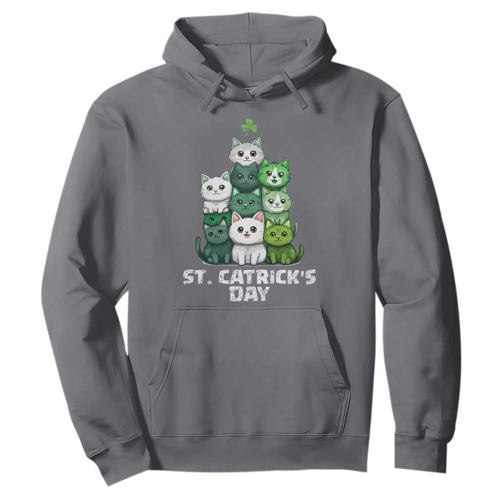 St. Patrick's Day Irish Cat Hoodie Cute Cats Saint Pattys TS10 Charcoal Print Your Wear