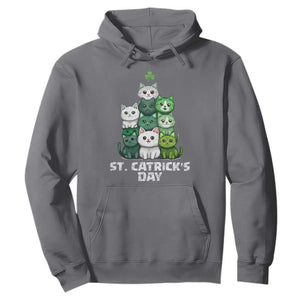 St. Patrick's Day Irish Cat Hoodie Cute Cats Saint Pattys TS10 Charcoal Print Your Wear