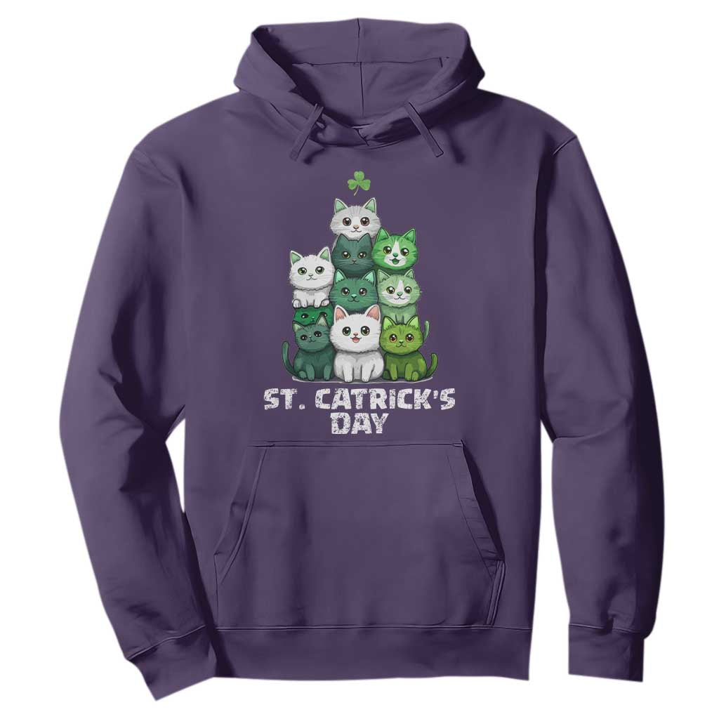 St. Patrick's Day Irish Cat Hoodie Cute Cats Saint Pattys TS10 Purple Print Your Wear