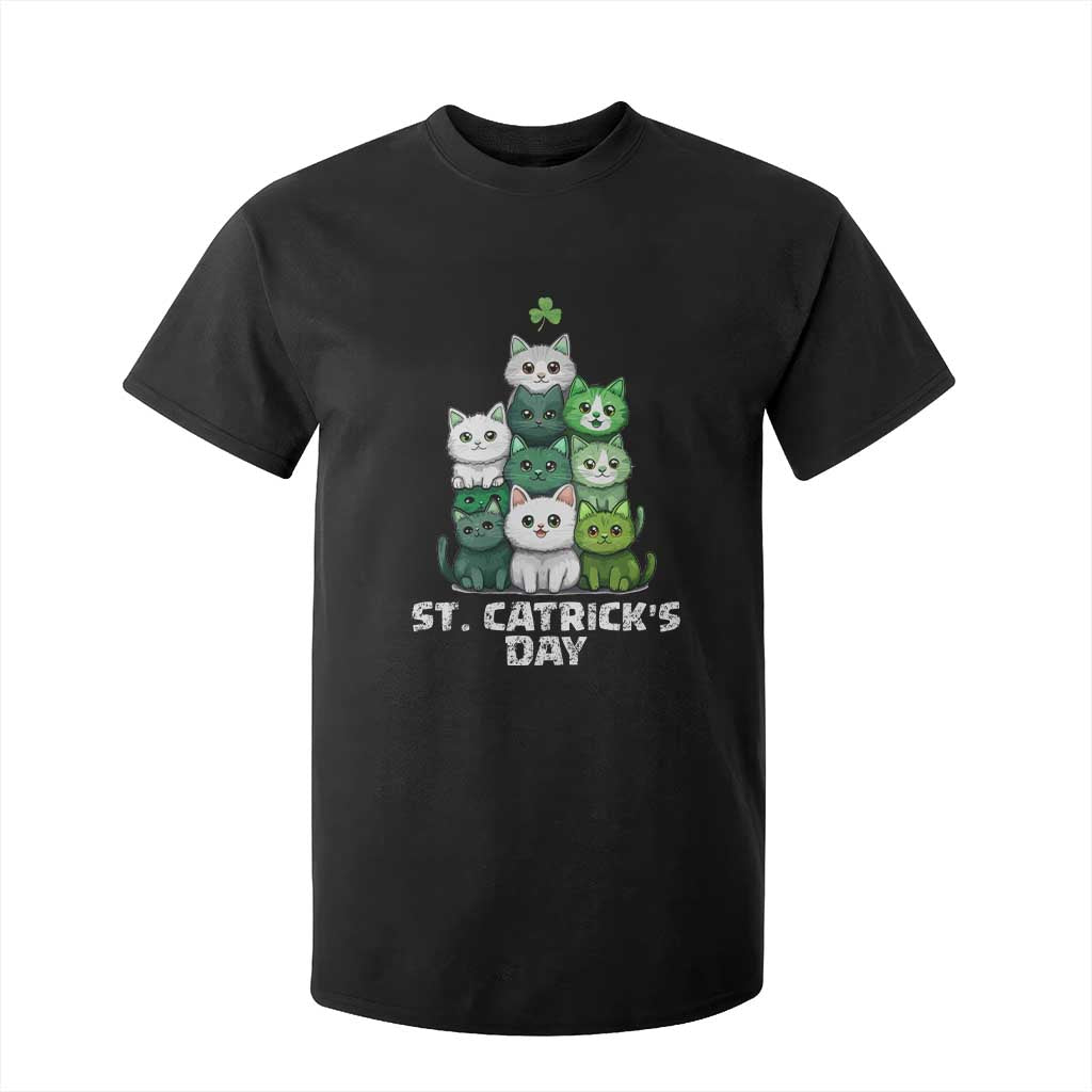 St. Patrick's Day Irish Cat T Shirt For Kid Cute Cats Saint Pattys TS10 Black Print Your Wear