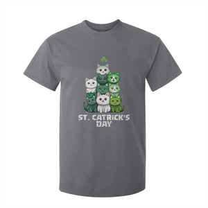 St. Patrick's Day Irish Cat T Shirt For Kid Cute Cats Saint Pattys TS10 Charcoal Print Your Wear