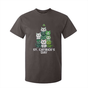 St. Patrick's Day Irish Cat T Shirt For Kid Cute Cats Saint Pattys TS10 Dark Chocolate Print Your Wear