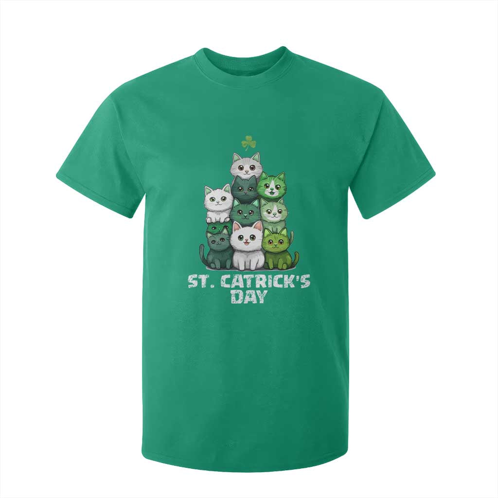 St. Patrick's Day Irish Cat T Shirt For Kid Cute Cats Saint Pattys TS10 Irish Green Print Your Wear