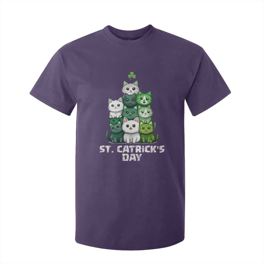 St. Patrick's Day Irish Cat T Shirt For Kid Cute Cats Saint Pattys TS10 Purple Print Your Wear