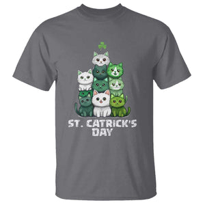 St. Patrick's Day Irish Cat T Shirt Cute Cats Saint Pattys TS10 Charcoal Print Your Wear