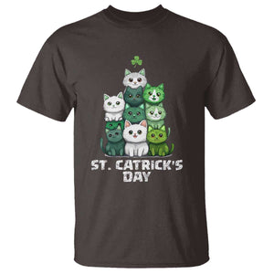 St. Patrick's Day Irish Cat T Shirt Cute Cats Saint Pattys TS10 Dark Chocolate Print Your Wear