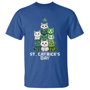 St. Patrick's Day Irish Cat T Shirt Cute Cats Saint Pattys TS10 Royal Blue Print Your Wear