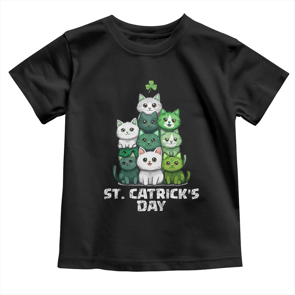 St. Patrick's Day Irish Cat Toddler T Shirt Cute Cats Saint Pattys TS10 Black Print Your Wear
