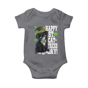 Shamrock Cat St Patricks Day Baby Onesie Kitty Mom Gift TS10 Charcoal Print Your Wear