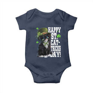 Shamrock Cat St Patricks Day Baby Onesie Kitty Mom Gift TS10 Navy Print Your Wear