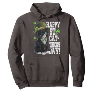 Shamrock Cat St Patricks Day Hoodie Kitty Mom Gift TS10 Dark Chocolate Print Your Wear