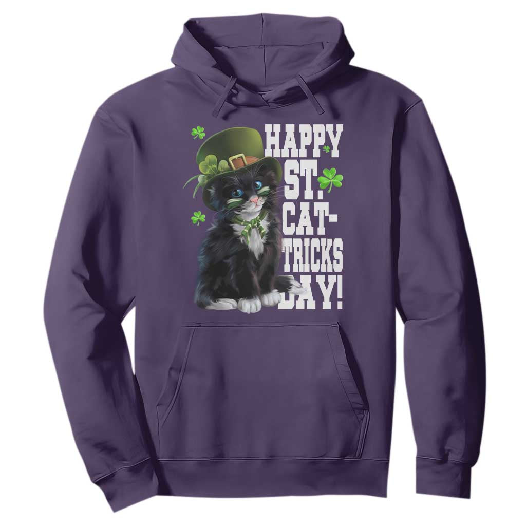 Shamrock Cat St Patricks Day Hoodie Kitty Mom Gift TS10 Purple Print Your Wear