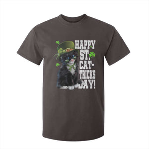 Shamrock Cat St Patricks Day T Shirt For Kid Kitty Mom Gift TS10 Dark Chocolate Print Your Wear