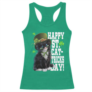 Shamrock Cat St Patricks Day Racerback Tank Top Kitty Mom Gift TS10 Irish Green Print Your Wear
