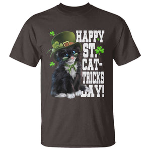Shamrock Cat St Patricks Day T Shirt Kitty Mom Gift TS10 Dark Chocolate Print Your Wear