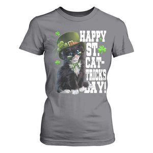 Shamrock Cat St Patricks Day T Shirt For Women Kitty Mom Gift TS10 Charcoal Print Your Wear
