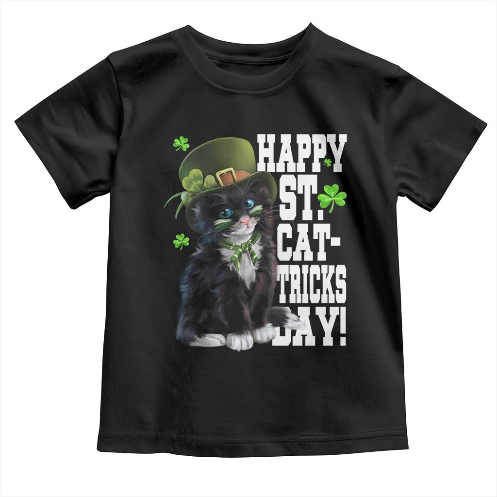 Shamrock Cat St Patricks Day Toddler T Shirt Kitty Mom Gift TS10 Black Print Your Wear