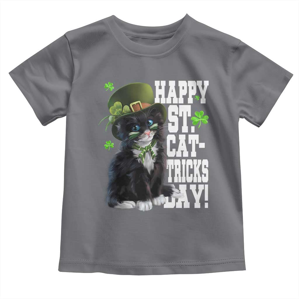Shamrock Cat St Patricks Day Toddler T Shirt Kitty Mom Gift TS10 Charcoal Print Your Wear