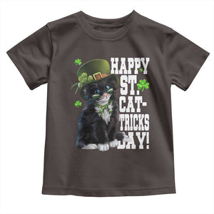 Shamrock Cat St Patricks Day Toddler T Shirt Kitty Mom Gift TS10 Dark Chocolate Print Your Wear