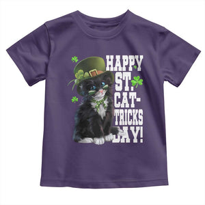 Shamrock Cat St Patricks Day Toddler T Shirt Kitty Mom Gift TS10 Purple Print Your Wear