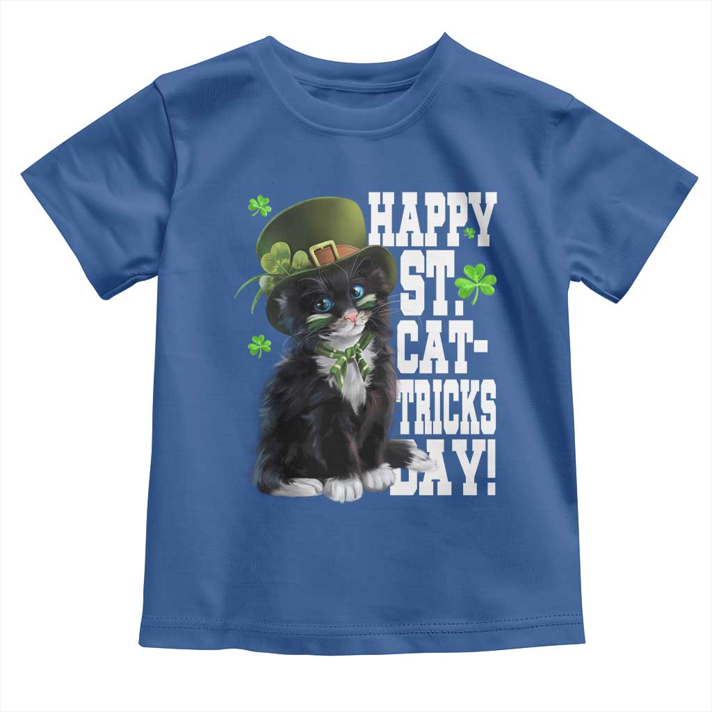 Shamrock Cat St Patricks Day Toddler T Shirt Kitty Mom Gift TS10 Royal Blue Print Your Wear