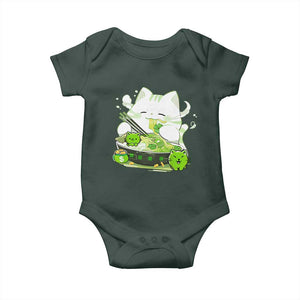 St Patrick's Day Cats Baby Onesie Irish Eating Ramen Noodles Cute Anime Shamrocks TS10 Print Your Wear