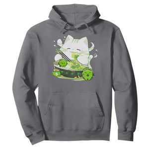 St Patrick's Day Cats Hoodie Irish Eating Ramen Noodles Cute Anime Shamrocks TS10 Charcoal Print Your Wear