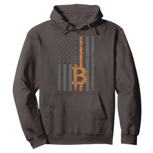 BTC Bitcoin American Flag Hoodie Crypto Buy the Dip TS10 Dark Chocolate Print Your Wear