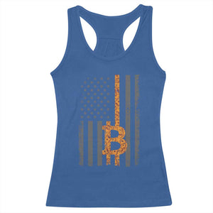 BTC Bitcoin American Flag Racerback Tank Top Crypto Buy the Dip TS10 Royal Blue Print Your Wear