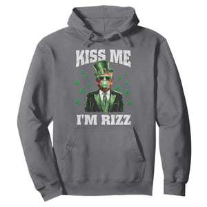St. Patrick's Day Trump Bubble Gum Hoodie Funny Irish Kiss Me I'm Rizz TS10 Charcoal Print Your Wear