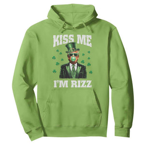 St. Patrick's Day Trump Bubble Gum Hoodie Funny Irish Kiss Me I'm Rizz TS10 Lime Print Your Wear