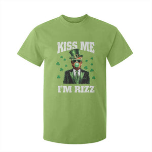 St. Patrick's Day Trump Bubble Gum T Shirt For Kid Funny Irish Kiss Me I'm Rizz TS10 Lime Print Your Wear