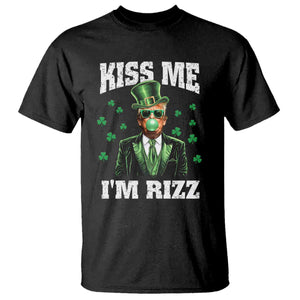 St. Patrick's Day Trump Bubble Gum T Shirt Funny Irish Kiss Me I'm Rizz TS10 Black Print Your Wear