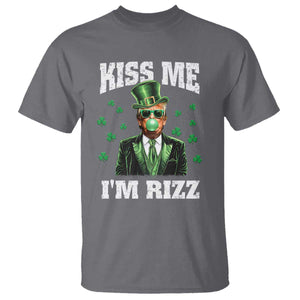 St. Patrick's Day Trump Bubble Gum T Shirt Funny Irish Kiss Me I'm Rizz TS10 Charcoal Print Your Wear