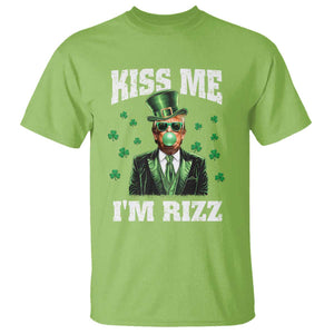St. Patrick's Day Trump Bubble Gum T Shirt Funny Irish Kiss Me I'm Rizz TS10 Lime Print Your Wear