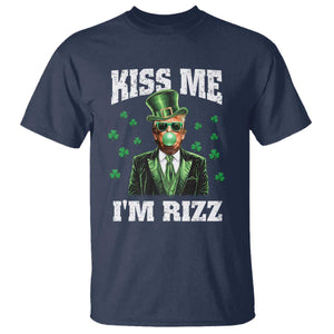 St. Patrick's Day Trump Bubble Gum T Shirt Funny Irish Kiss Me I'm Rizz TS10 Navy Print Your Wear