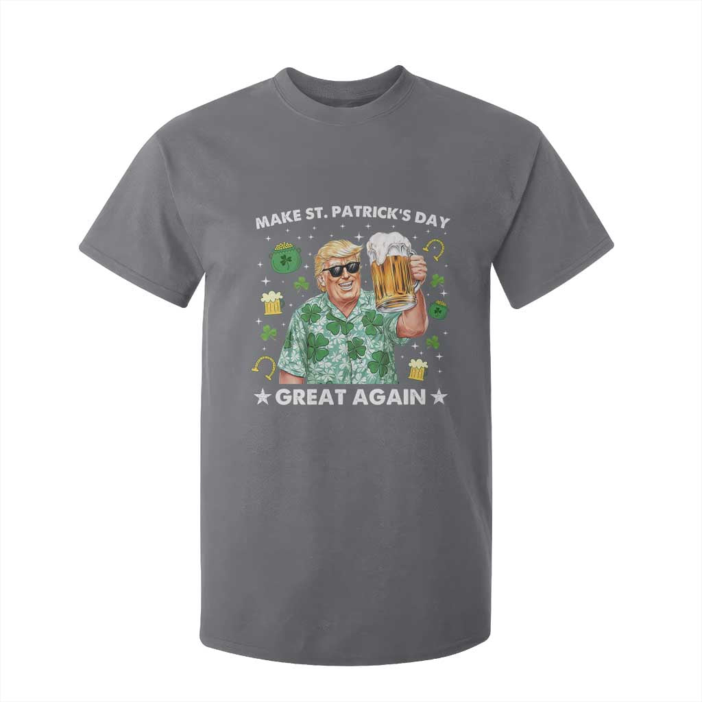 Funny Trump St Patrick's Day T Shirt For Kid Funny Beer Drinking TS10 Charcoal Print Your Wear