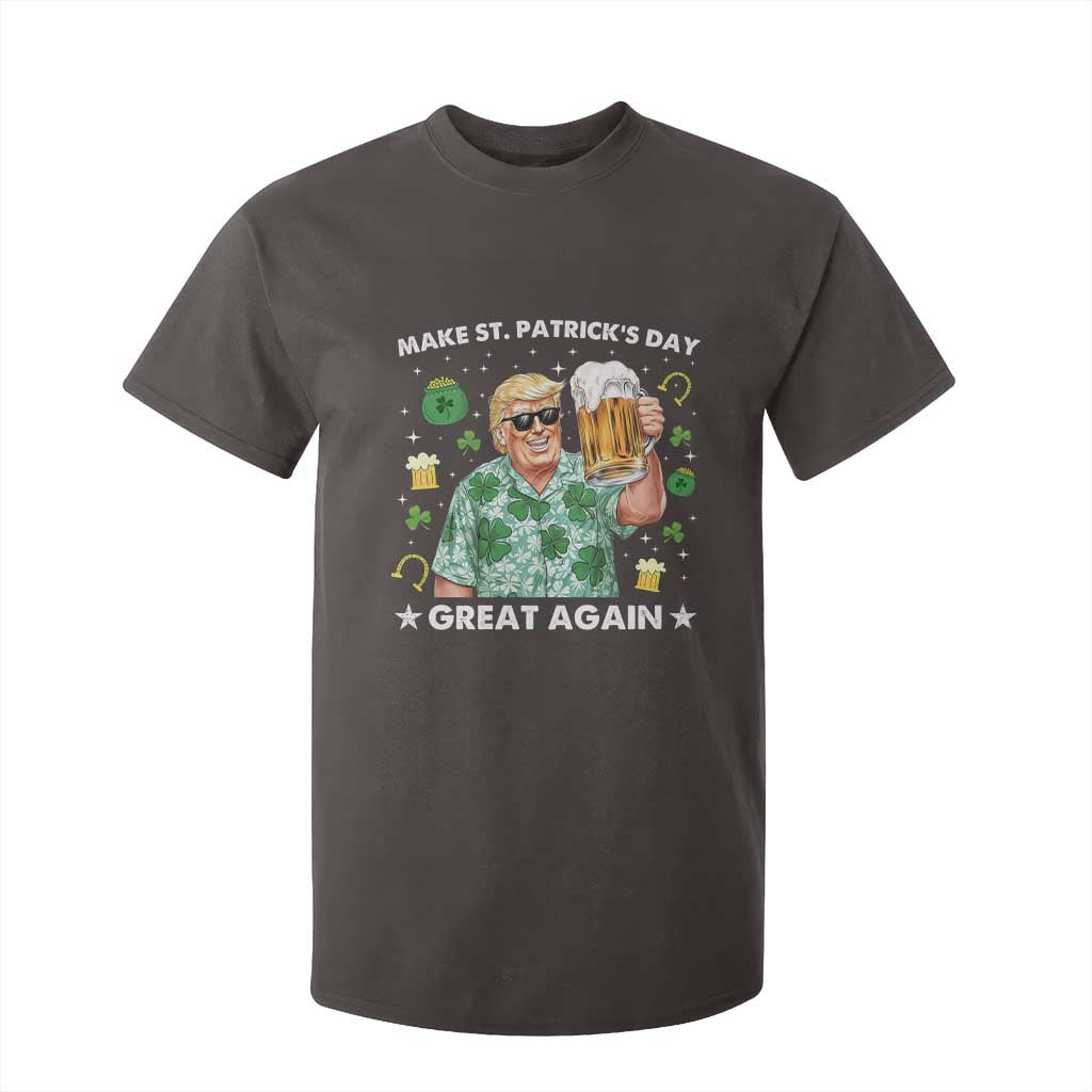 Funny Trump St Patrick's Day T Shirt For Kid Funny Beer Drinking TS10 Dark Chocolate Print Your Wear