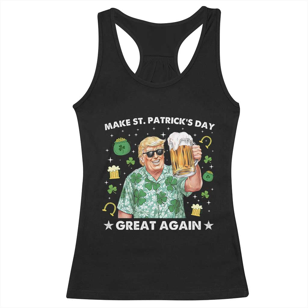 Funny Trump St Patrick's Day Racerback Tank Top Funny Beer Drinking TS10 Black Print Your Wear