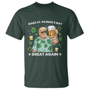 Funny Trump St Patrick's Day T Shirt Funny Beer Drinking TS10 Dark Forest Green Print Your Wear
