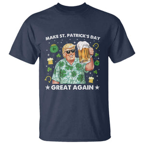 Funny Trump St Patrick's Day T Shirt Funny Beer Drinking TS10 Navy Print Your Wear