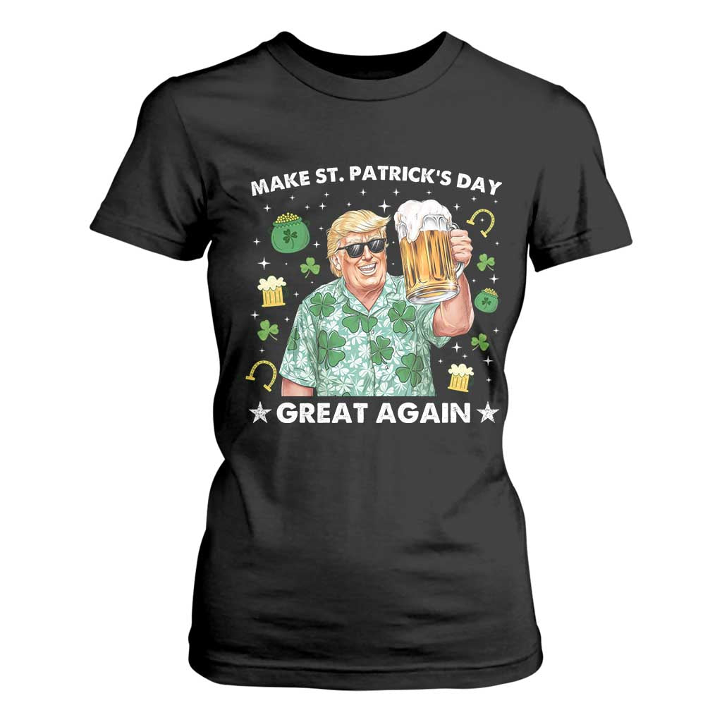 Funny Trump St Patrick's Day T Shirt For Women Funny Beer Drinking TS10 Black Print Your Wear