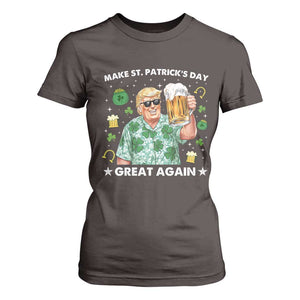 Funny Trump St Patrick's Day T Shirt For Women Funny Beer Drinking TS10 Dark Chocolate Print Your Wear