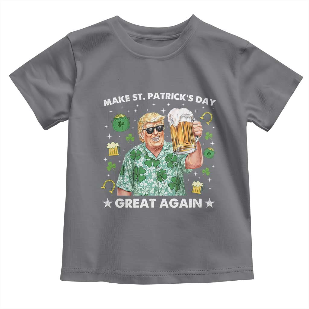 Funny Trump St Patrick's Day Toddler T Shirt Funny Beer Drinking TS10 Charcoal Print Your Wear