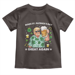 Funny Trump St Patrick's Day Toddler T Shirt Funny Beer Drinking TS10 Dark Chocolate Print Your Wear